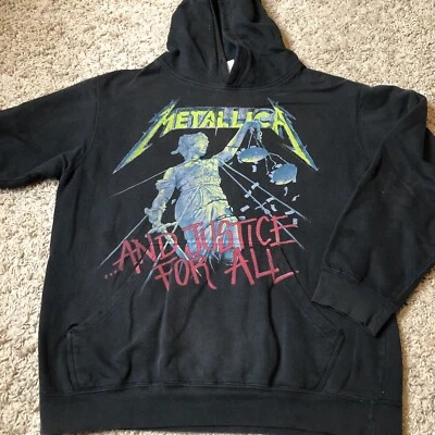 Sudadera con capucha vintage Metallica And Justice For All Hammer golpe delantero trasero Foto 1 de 4