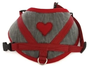 Arnés para perro l arnés blandos arnés de pecho cuero sintético gris corazón perro antracita - Imagen 1 de 2