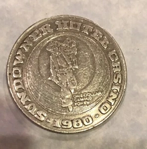 SUNDOWNER HOTEL CASINO-RENO NEVADA-$1 DOLLAR 1980 TOKEN - Picture 1 of 2