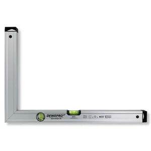 Bauwinkel mit Wasserwaage 50x30cm DEWEPRO Schlosserwinkel 90° Alu Winkelmesser - Bild 1 von 6