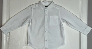The Children's Place Baby Boy 18-24M Shirt White Button Down Long Sleeve Pocket - Picture 1 of 10