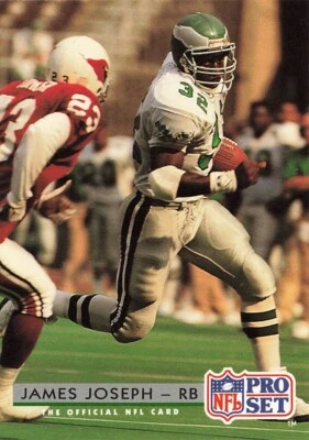 1992 Pro Set #284 James Joseph Philadelphia Eagles - Image 1 of 2