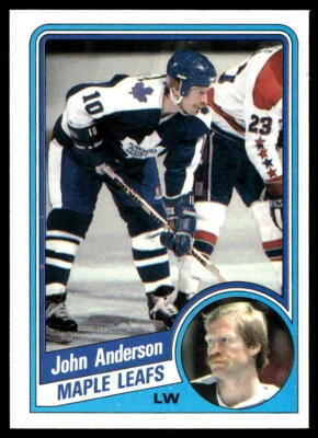 1984-85 Topps #136 John Anderson NM Set Break Toronto Maple Leafs - Image 1 of 2