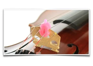 NEW original tourte single hole pink rubber violin viola mute 3/4 - 4/4 Size. - Picture 1 of 4