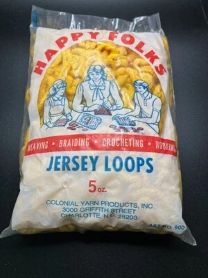 Happy Folks Jersey Lazos Vintage Trenzado Ganchillo Enganche Tejido Amarillo 5oz Foto 1 de 4