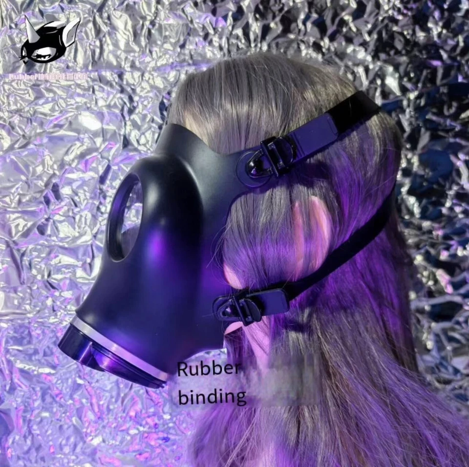 UK Silicone rubber Gas Mask Can Used in conjunction with latex Hood Fetish BDSM - Image 1 of 4