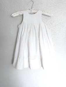 CHLOÉ Dress Girls Sz 6 White Cotton Pleated Sleeveless Beautiful!! - Picture 1 of 5