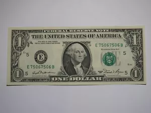$1 1981 Repeater Serial Number Federal Reserve Currency Bank Note Bill #75067506 - Picture 1 of 2
