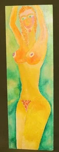 Zeitgenössisches Kubistisches Ölgemälde Frau Portrait Akt - Bild 1 von 12