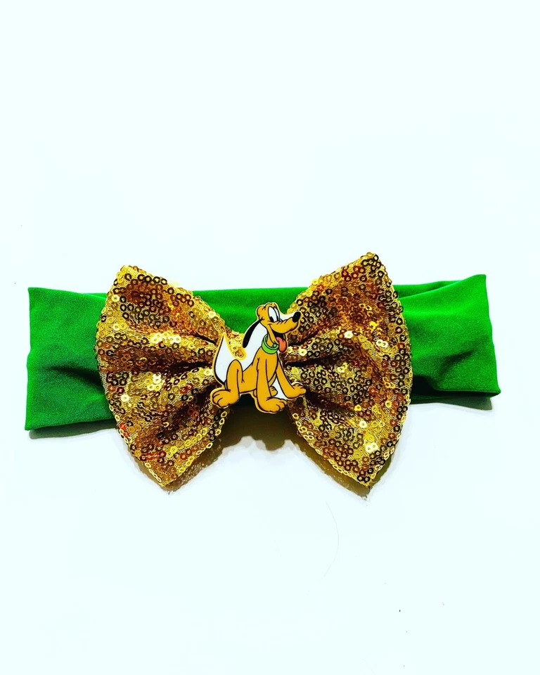 Lazos para el cabello hechos a mano - Disney - Mickey y sus amigos - Plutón #1 diadema elástica Foto 1 de 1