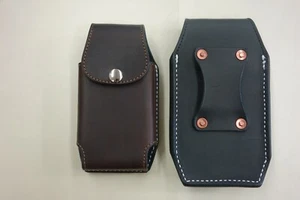 Custom Size Leather Phone Case Phone Sheath Phone Holster U.S.A Hiddin Leather - Picture 1 of 15