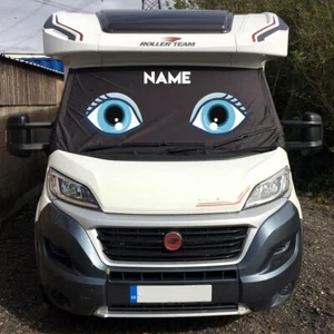 Fiat Ducato 2006+ Cubierta de parabrisas persiana negra se adapta a persiana REMIS NOMBRE PERSONALIZADO - Imagen 1 de 5