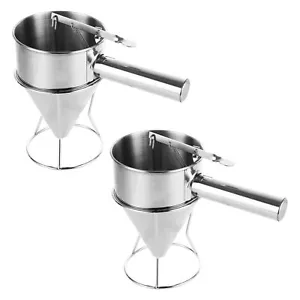 2PCS 40oz Stainless Steel Pancake Batter Dispenser Pancake Dispenser Funnels ... - Picture 1 of 7