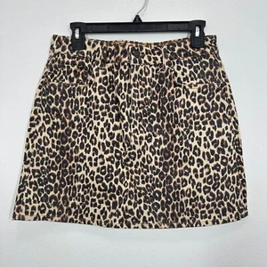 Rails Gr. 29 Denim Leopardenmuster Minirock Freizeit Date Nacht Brunch Maximalist - Bild 1 von 6