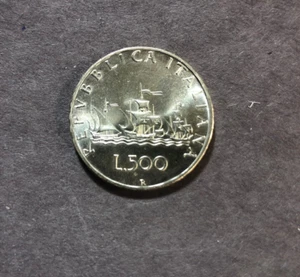 Proof Like 1969- Italy 500 Lire (.8350) Silver World Coin; Hard Date, ASW=0.25oz - Picture 1 of 4