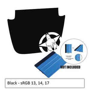Gladiator Alpha Romeo Star v2 Blackout Hood Decal For JL/JLU/JT Sport/Sahara - Picture 1 of 3