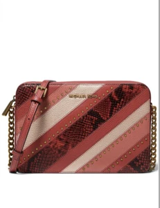 NWT MICHAEL Michael Kors Jet Set Large East West Leather Crossbody - Picture 1 of 12
