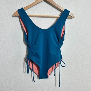 Traje de baño reversible de una pieza Strange Bikinis S azul rosa - Imagen 1 de 5