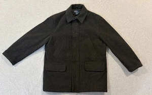 Polo Ralph Lauren Wool Pea Coat Double Zip Button Up Quilted Pockets Size Small - Picture 1 of 16
