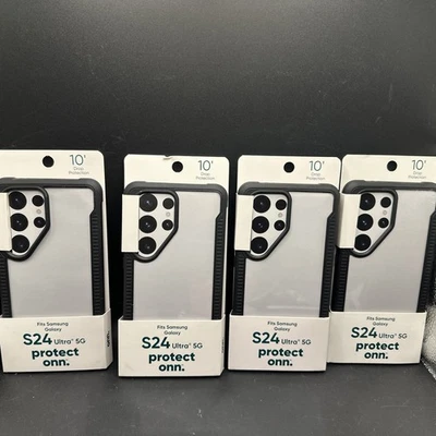 (Lot Of 4)Protect Onn. Samsung Galaxy S24 Ultra 5G Dual Layer Case - Black/Clear - Image 1 of 4
