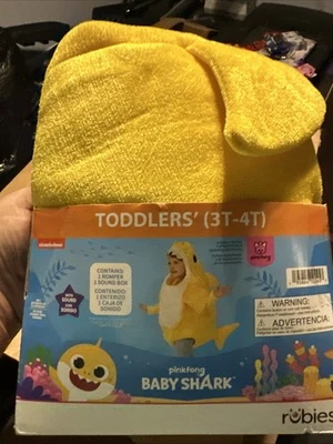 Disfraz Halloween Niño Niño Pequeño Talla 3t-4t Amarillo Bebé Tiburón Nuevo Foto 1 de 3