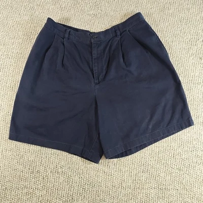 Vintage Ralph Lauren Polo Golf  Shorts Women’s 14 Blue Pleated High Rise Preppy - Image 1 of 4