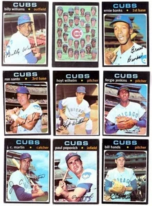 1971 Topps CHICAGO CUBS Complete Team Set VG+ to EXMT Banks, Williams. Santo - Picture 1 of 4