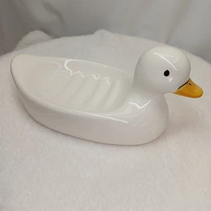 Weiße Ente Seifenschale Keramik Hochglanz - Bild 1 von 13