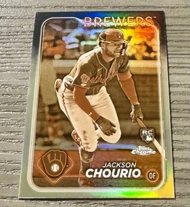 2024 Topps Chrome-Jackson Chourio #161 Sepia Refractor (RC) Milwaukee Brewers - Bild 1 von 2