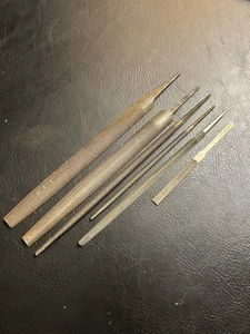 Lotto di 6 file Nicholson Bastard USA Giappone India set file triangolari piatti rotondi - Foto 1 di 19