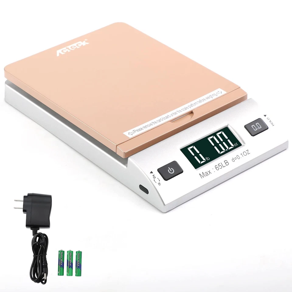 Acteck A-CK65GS 65LBx0.1OZ Digital Postal Scale with Batteries and A...