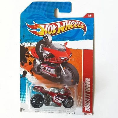 NEW 2011 Hot Wheels DUCATI 1098R Red Motorcycle Thrill Racers Volcano #199 1:64 - Image 1 of 4