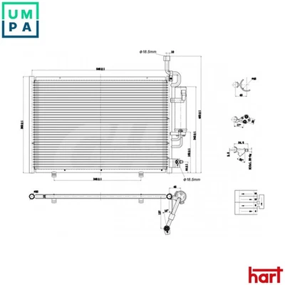 CONDENSER AIR CONDITIONING 629 983 FOR FORD FIESTA/VI/Van P4JC/P4JD/P4JA 1.0L - Image 1 of 4