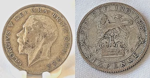 Moneda de seis peniques de plata de la suerte 2026 antigua 100 años feliz año nuevo retro - Imagen 1 de 6