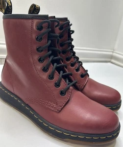 Dr. Martens Newton Leder Schnürstiefel Damen 5 Burgund Combat Neu!! - Bild 1 von 8