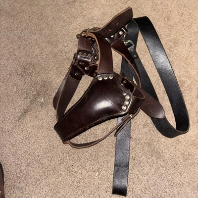  STAFFORDSHIRE/STAFFY BULL TERRIER HARNESS +LEAD SET/REAL LEATHER. - Image 1 of 4