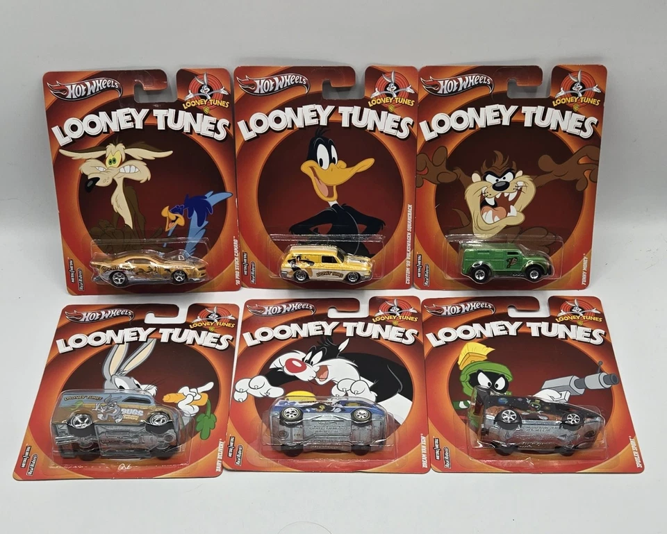 ¡Nuevo precintado! Hot Wheels Looney Tunes Real Riders 2012 ¡Juego completo de 6!  Foto 1 de 4