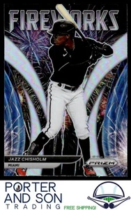 Jazz Chisholm Silver Prizm Fireworks 2022 Panini Prizm #F-6 Marlins Baseball - Picture 1 of 2