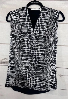 Hugo Boss Sleeveless Top Black White Size SM Chic Easy  3 - Image 1 of 4