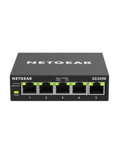 SWITCH NETGEAR SWITCH 5 PORTS ETHERNET SMART, GS305E-100PES 5 Port Managed - Picture 1 of 1