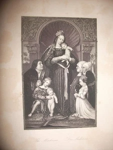 MADONNA,incisione originale meta' XIX secolo. - Photo 1 sur 1