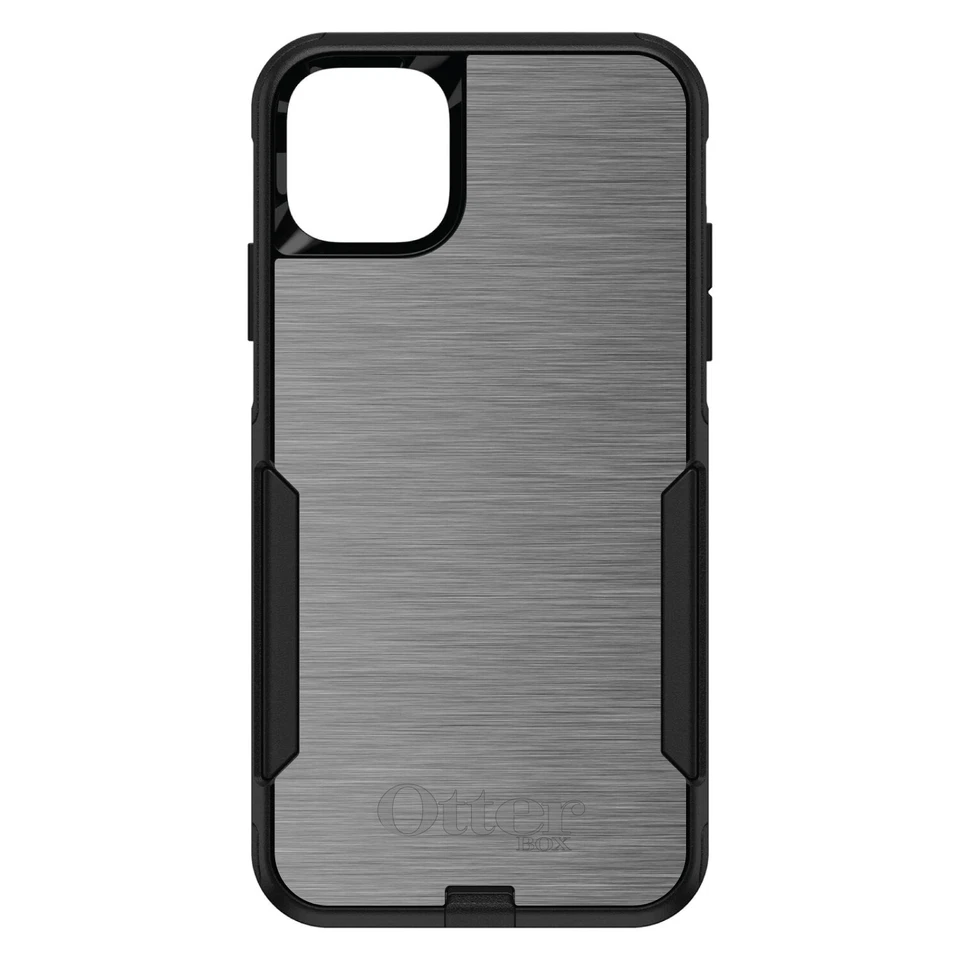 OtterBox Commuter for Apple iPhone (Pick Model) Silver Stainless Steel Print - Image 1 of 1