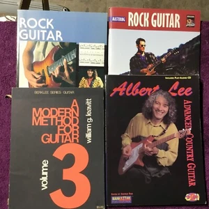 Guitar Instruction Book Lot (4) Rock Guitar VG - Picture 1 of 2