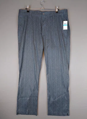 全新带标签 Callaway 高尔夫裤弹力腰带直灰色男式 36x30 $80 — 第 1/4 张图片