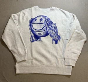 Neu mit Etikett 2022 J Balvin Electro Ball Hände Rundhalsausschnitt schwerer Herren XL grau Hoodie. - Bild 1 von 11