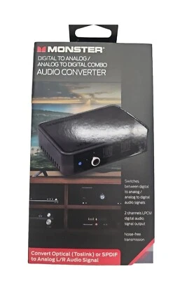 Monster-Digital to Analog  / Analog to Digital Combo Audio Converter Black  New - Image 1 of 2