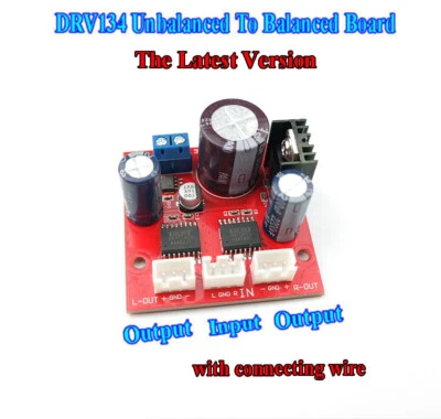 DRV134 Scheda Convertitore Doppio Canale Sbilanciata a Bilanciata DC 5-24V Singola Potenza - Immagine 1 di 4