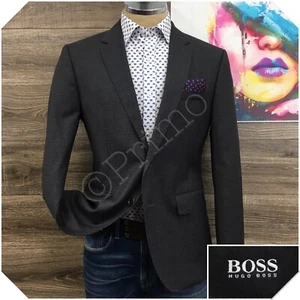 HUGO BOSS Mens Blazer Sport Coat Casual Jacket Size 40S Gray Wool Suit THE JAMES - Picture 1 of 13