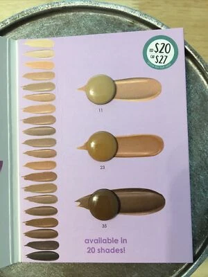 SEPHORA COLLECTION Clean Glowing Skin Foundation 3 Shades Sample Card Vegan - Image 1 of 4