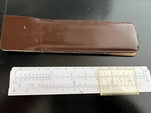 🔴 Regolo GUIGOZ calcolatore disegno tecnico fodero pelle vintage - Imagen 1 de 9
